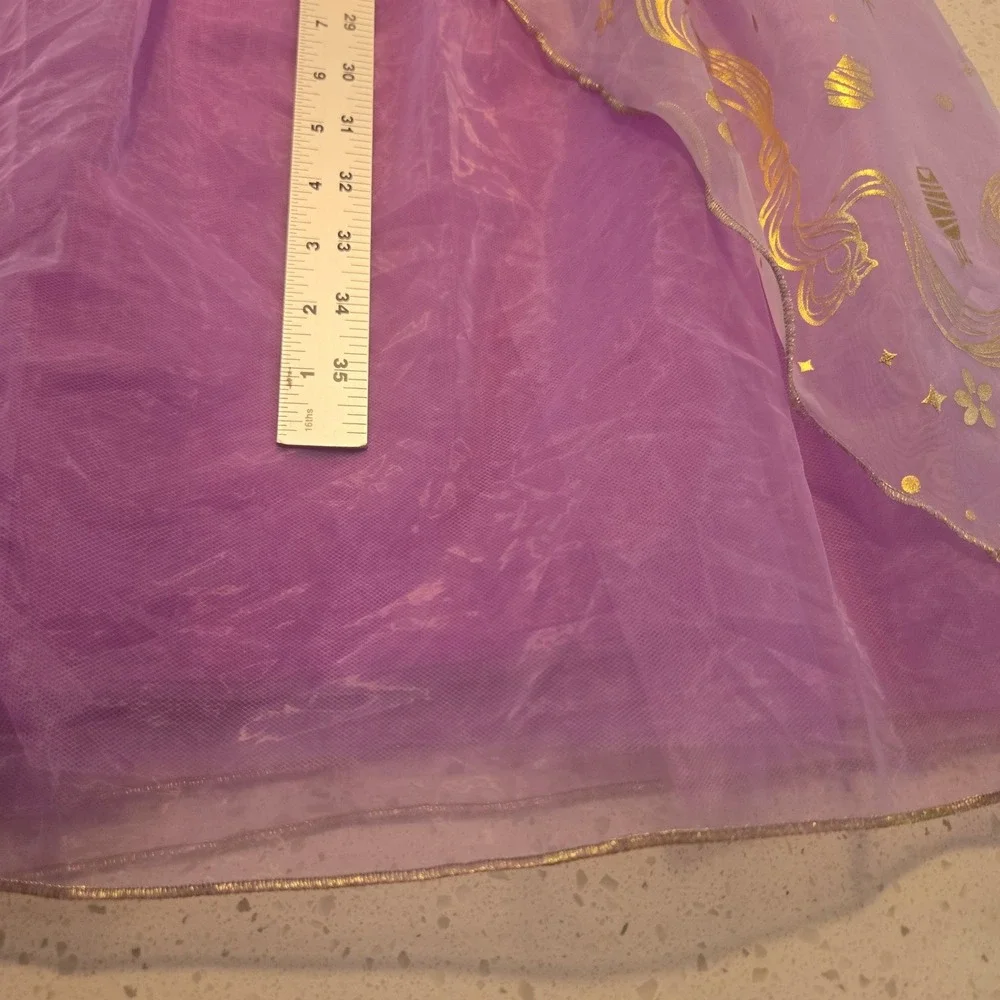 Disney Store Rapunzel Tangled Princess Costume Dress Purple Gold Kids 9/10
